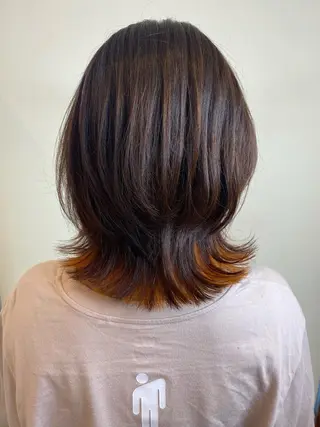 ミディアム カラー ✴︎ヒラガカナ✴︎ ECLAT HAIRのヘアスタイル