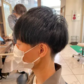 ショート カラー メンズ 【メンズ縮毛矯正】 田中秀斗のヘアスタイル