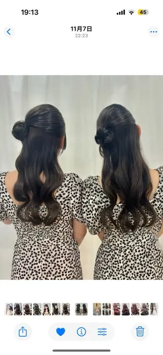 ヘアアレンジ 𝒎𝒐𝒆🩰 名駅/ヘアメ/暖色♡のヘアスタイル