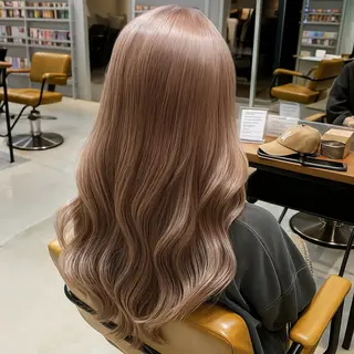 セミロング カラー nameless髪質 改善ブリーチ心斎橋のヘアスタイル