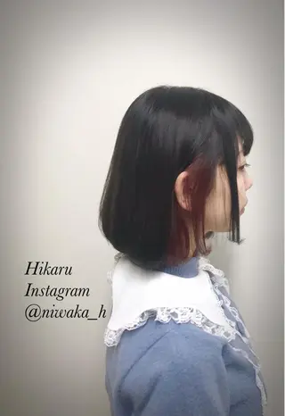 ミディアム カラー エリアNo.1カラー ⭐️hikaru⭐️のヘアスタイル