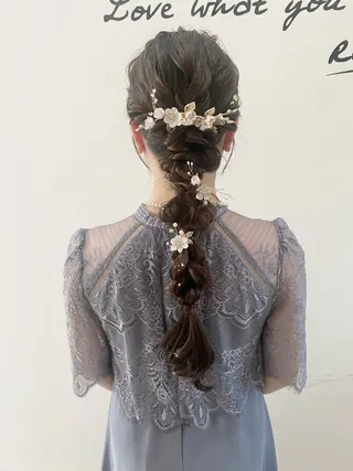 ロング ヘアアレンジ 黒阪 なみのヘアスタイル