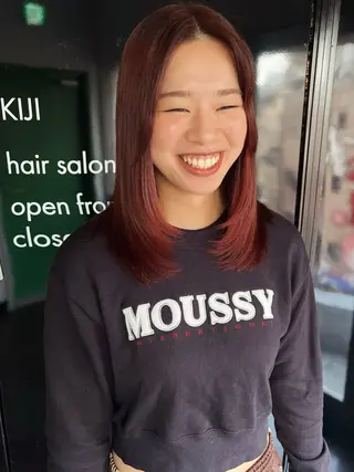 ミディアム KIJI所属・haruka/ ハイトーンのヘアスタイル