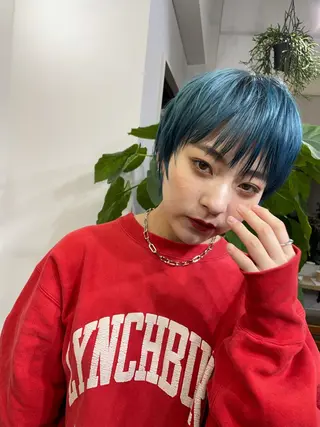 ショート カラー パーマ* 顔まわり似合わせのヘアスタイル