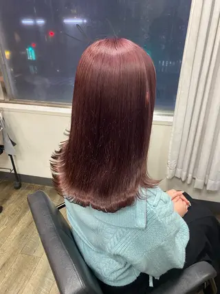 セミロング カラー MIREI /韓国風 /大阪美容室のヘアスタイル