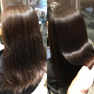 セミロング パーマ 濱岡 恭子のヘアスタイル