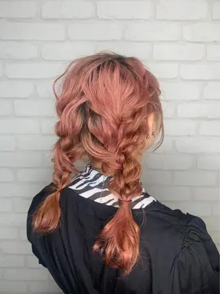 セミロング カラー ヘアアレンジ 韓国ヘア/レイヤー/ 暖色カラー/ Aiのヘアスタイル