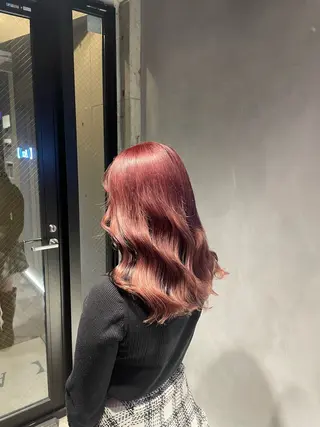 カラー 暖色/ハイトーン/ カラー/HBLのヘアスタイル