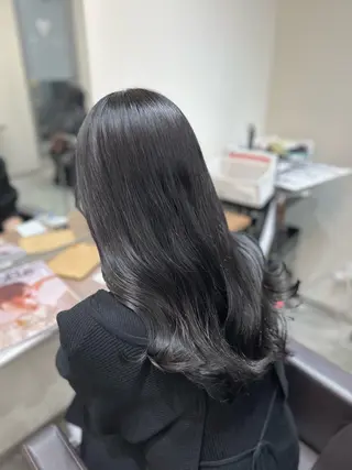 ロング カラー パーマ 縮毛矯正✨ 透明感カラー✨山下のヘアスタイル