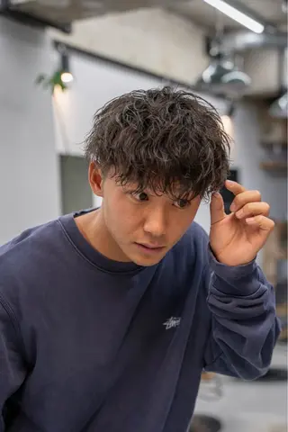 ミディアム メンズカット/ ハイトーン/いぶきのヘアスタイル