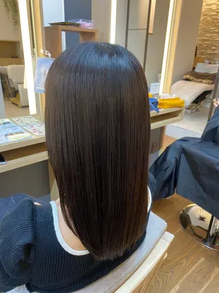 セミロング 韓国ヘア sasugaのヘアスタイル