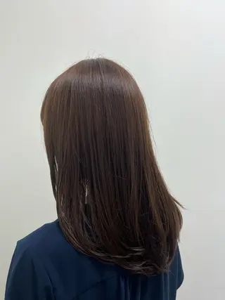 セミロング 新宿/小顔レイヤー/ 顔まわり/西慶太朗のヘアスタイル