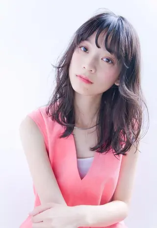 セミロング カラー hao所属・西山 頌太のヘアスタイル