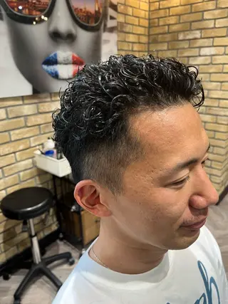 ショート パーマ メンズ Monan渋谷 YUUKIのヘアスタイル