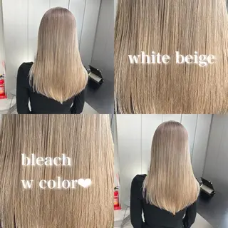 ロング カラー NAMI🤎ブラウン &ミルクティー🤍のヘアスタイル