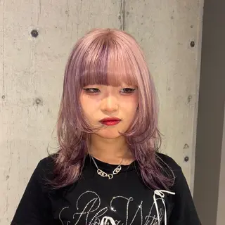 セミロング カラー 🍎ハイトーン/ 透明感カラー🍎リオのヘアスタイル