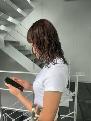 ミディアム 栄　mighty by H所属・田中 蘭菜のヘアスタイル