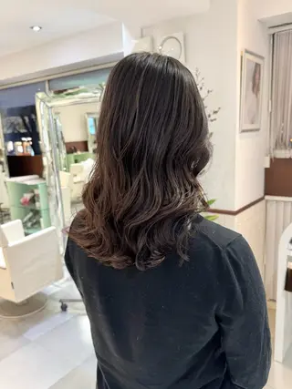 ミディアム パーマ ZENKO表参道店所属・デジタルパーマ 🌀ボブ　萩原　龍のヘアスタイル