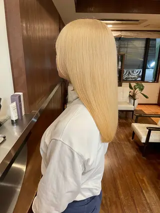 ミディアム カラー 髪質改善カラー ケアブリーチ/タムのヘアスタイル