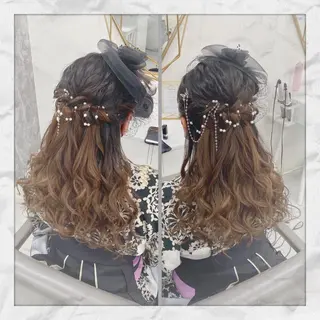 ロング ヘアアレンジ ヘアセット/着付け 𓇼 松本 夏美𓇼のヘアスタイル