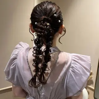 ロング ヘアアレンジ 🫧tomoka 透明感カラー🫧のヘアスタイル