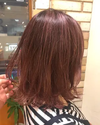 ミディアム カラー 透明感カラー・ 髪質改善🩵イケダのヘアスタイル