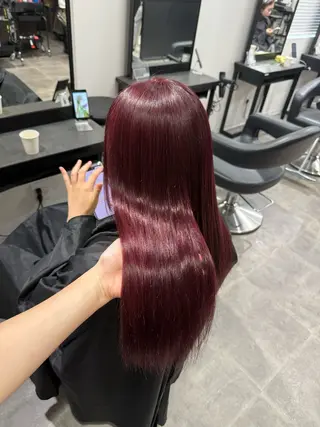 ロング カラー ヘアアレンジ 💗暖色特化ピンク/ 赤髪💗HARUNAのヘアスタイル