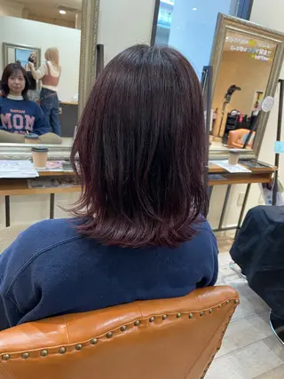 ミディアム 亀川蓮 Agu hairのヘアスタイル