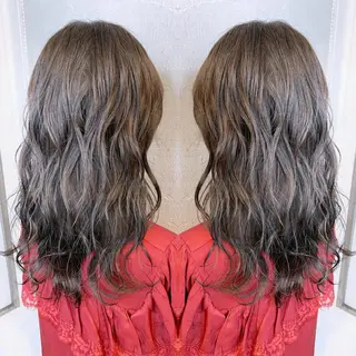 セミロング カラー サイドバング 🇰🇷沼田　拓斗のヘアスタイル