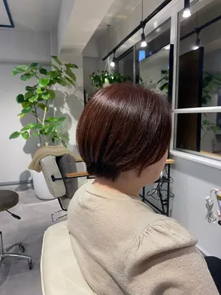 ショート カラー 🎀暖色カラー/ボブ 🎀MOMONAのヘアスタイル