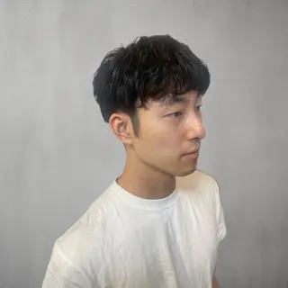 ショート パーマ メンズ 金田 晏栞のヘアスタイル