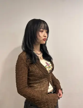 セミロング 斉藤 陸のヘアスタイル