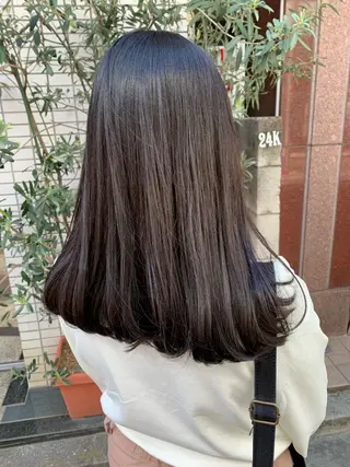 セミロング カラー ヘアアレンジ 🫧透明感カラー/ ボブ/小笠原🪽のヘアスタイル