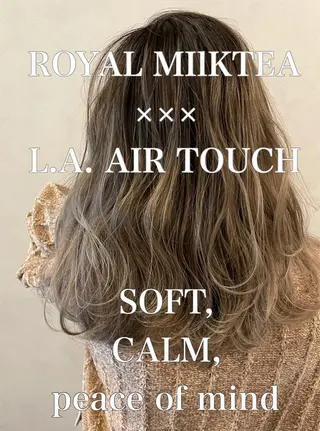 セミロング カラー レイヤー/ウルフ ハイトーンhiroのヘアスタイル