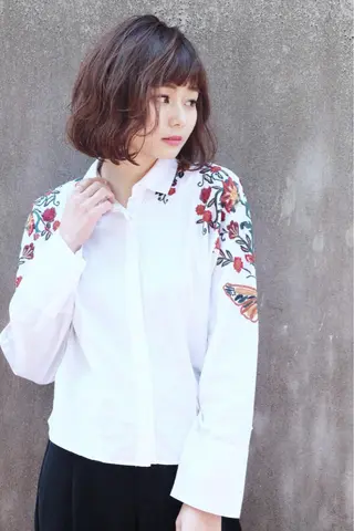 ミディアム ボブ/ショート/ 白髪染め/メンズ葛西のヘアスタイル