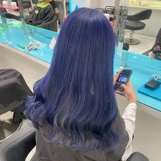 セミロング カラー ワインレッド 🍒KAHOのヘアスタイル