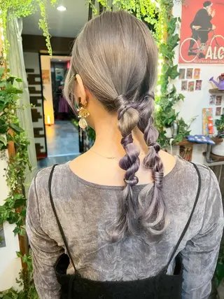 ロング カラー ヘアアレンジ カラーパティシエ facce🌼ikoのヘアスタイル