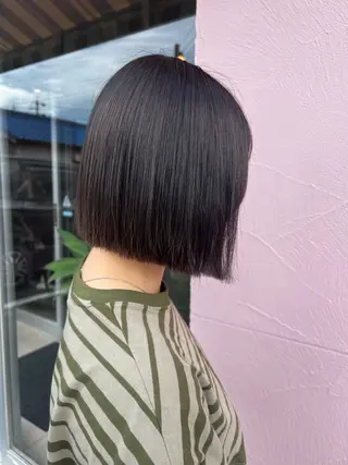 ミディアム カラー れいな🌼 ボブ･艶カラー🌼のヘアスタイル