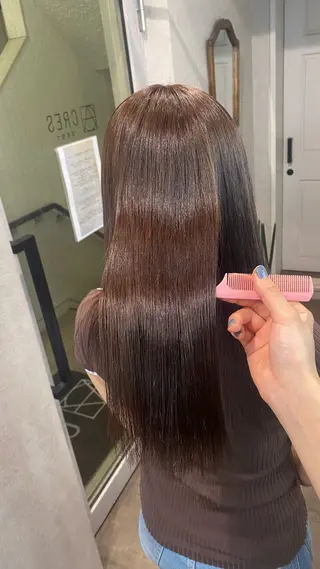 セミロング カラー 透明感カラー💖 耳ツボ💎まりなのヘアスタイル
