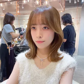 ミディアム レイヤー/韓国ヘア 縮毛矯正🫧鈴木颯のヘアスタイル