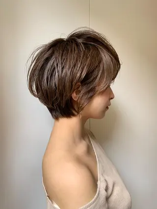 ショート カラー パーマ ヘアアレンジ マツエク・マツパ レイヤー＆カラー 人気美容師倉崎涼のヘアスタイル