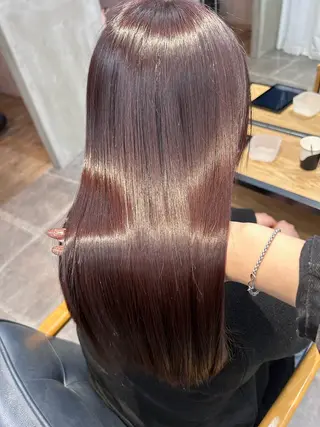 セミロング カラー 韓国×髪質改善カラー 💎hinaのヘアスタイル