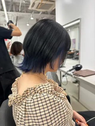 ショート カラー 店長　MANAMI ／ブリーチ／骨格ボブのヘアスタイル