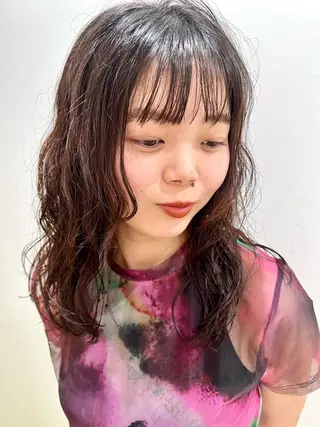 セミロング パーマ Aman  D'or所属・ショート/ボブ/東 千耀のヘアスタイル