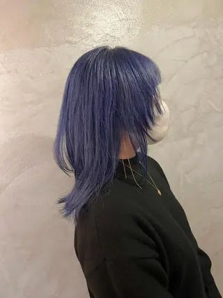 ミディアム カラー FUJINO RYOのヘアスタイル