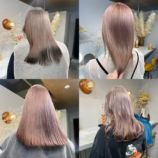 ミディアム カラー ハイトーン/メンズ/ ボブ RINのヘアスタイル