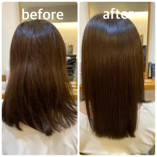 セミロング カラー エイト ウメダのヘアスタイル