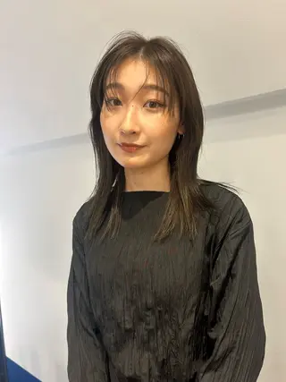 セミロング カラー パーマ レイヤー/透明感/ ブリーチなし/わかなのヘアスタイル