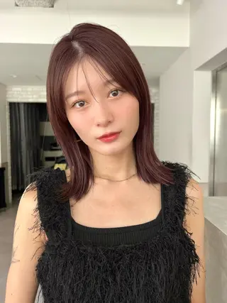 ミディアム 江上 京花のヘアスタイル