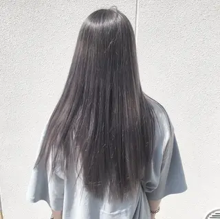 ロング カラー ブリーチ、パーマ 西部笑のヘアスタイル